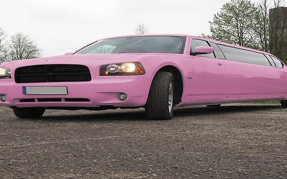 Pinke Stretchlimousine